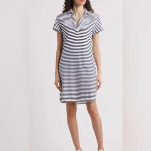 New Frank & Eileen Striped Short Sleeve Dress Lauren Polo Dress Sz XS